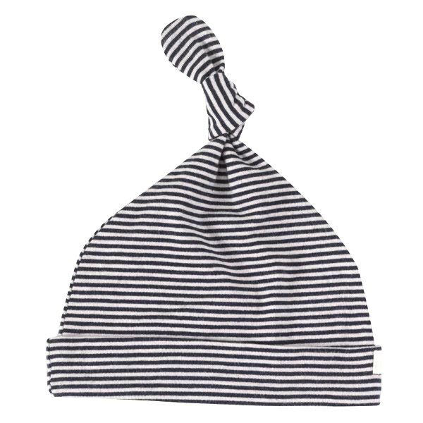 【SALE／20%OFF】オーガニックコットン ベビーファインストライプノットハット