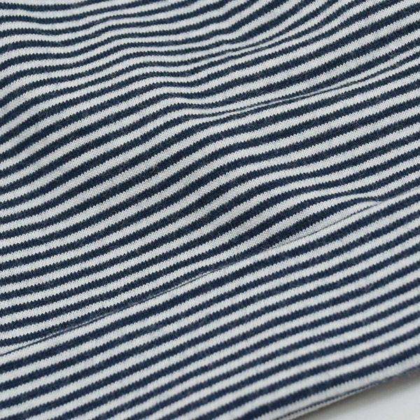 【SALE／20%OFF】オーガニックコットン ベビーファインストライプノットハット
