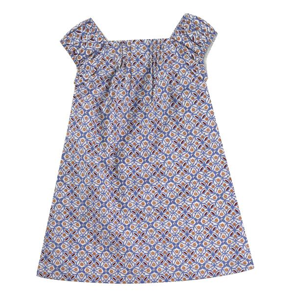 オーガニックコットン キッズスクエアネックドレス