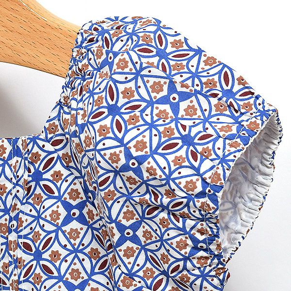 オーガニックコットン キッズスクエアネックドレス