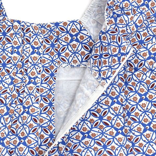 オーガニックコットン キッズスクエアネックドレス