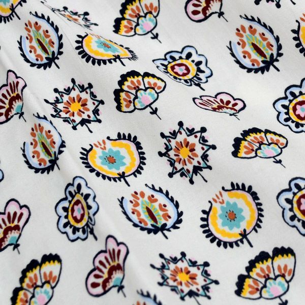 オーガニックコットン キッズスクエアネックドレス