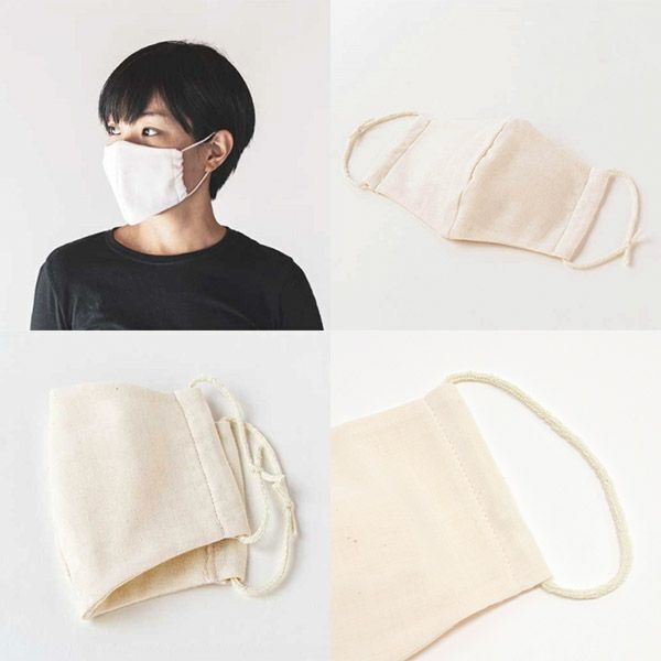 オーガニックコットン 立体ガーゼマスク 大人用 2枚セット