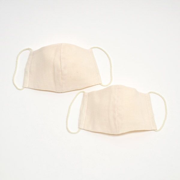 オーガニックコットン 立体ガーゼマスク 大人用 2枚セット