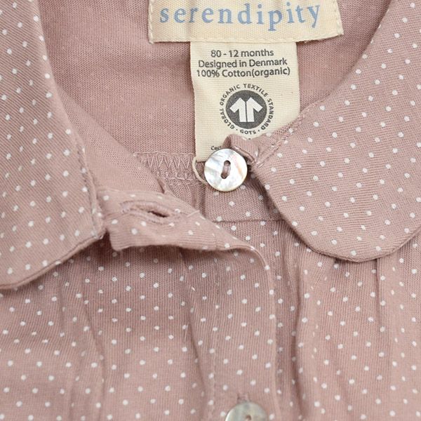 オーガニックコットン ベビーピーターパンカラーブラウス(半袖) Dot