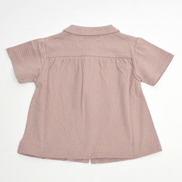 オーガニックコットン ベビーピーターパンカラーブラウス(半袖) Dot