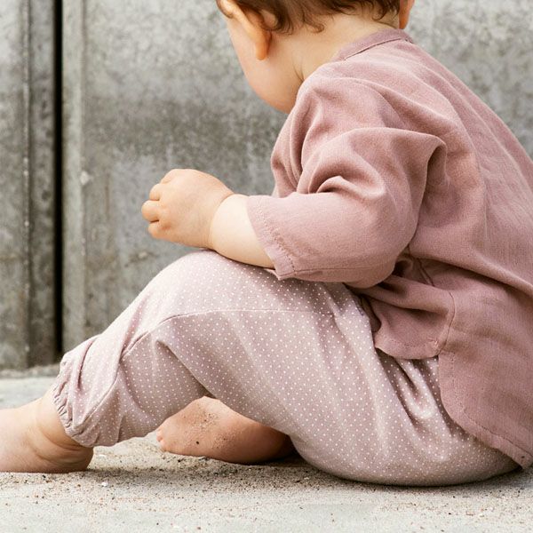 【SALE／20%OFF】オーガニックコットン ベビーロングパンツ Dot