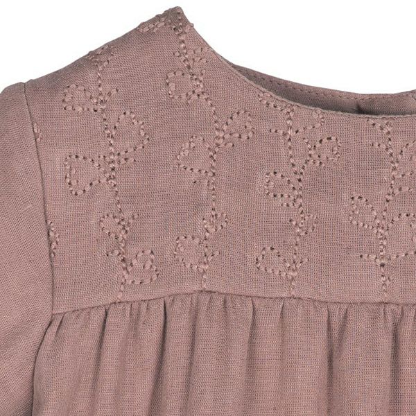 オーガニックコットン ベビーダブルガーゼドレス(半袖)