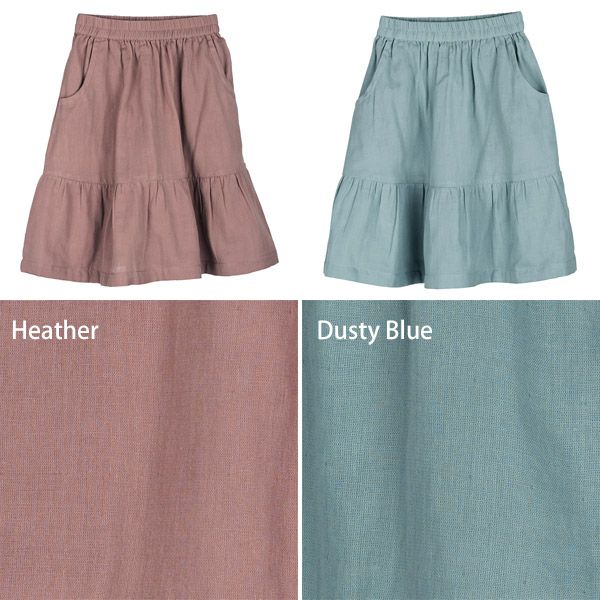 オーガニックコットン キッズダブルガーゼフリルスカート