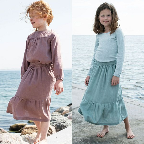 オーガニックコットン キッズダブルガーゼフリルスカート