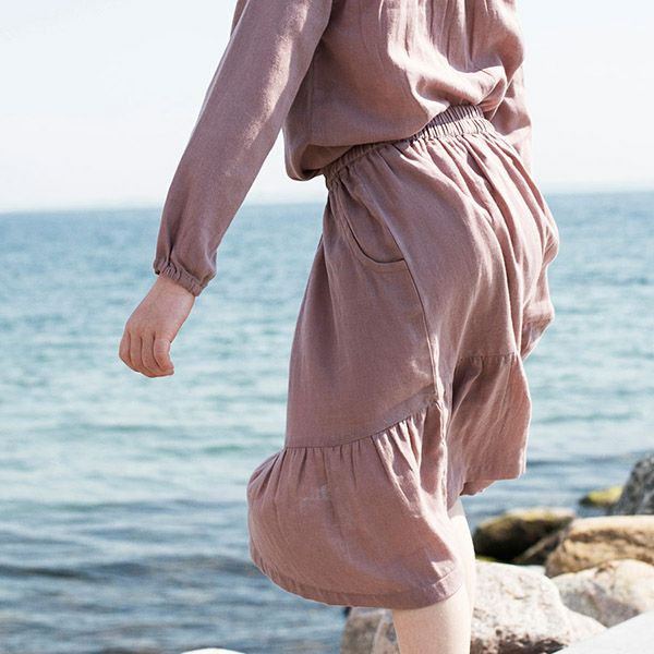 オーガニックコットン キッズダブルガーゼフリルスカート