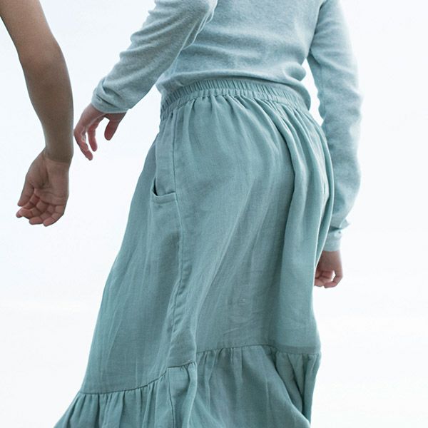 オーガニックコットン キッズダブルガーゼフリルスカート