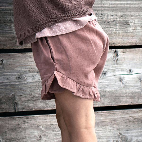 オーガニックコットン キッズダブルガーゼフリルショートパンツ