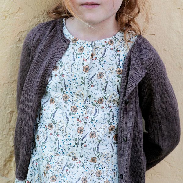 オーガニックコットン キッズノースリーブギャザードレス Print