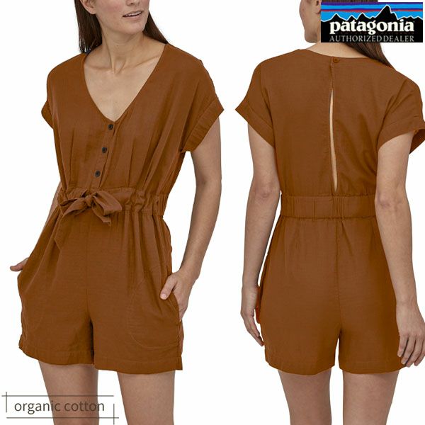 オーガニックコットン ウイメンズ・ガーゼ・ロンパー