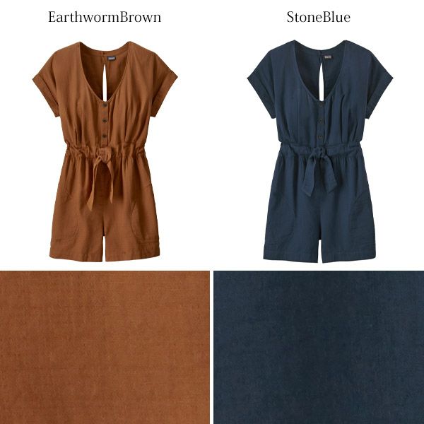 オーガニックコットン ウイメンズ・ガーゼ・ロンパー