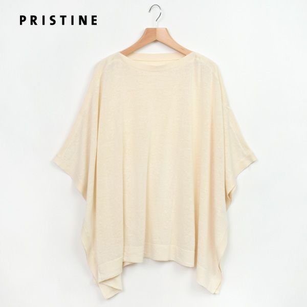 オーガニックコットン&リネン 切替ポンチョ