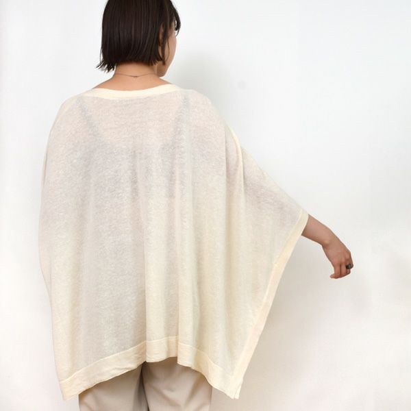 オーガニックコットン&リネン 切替ポンチョ