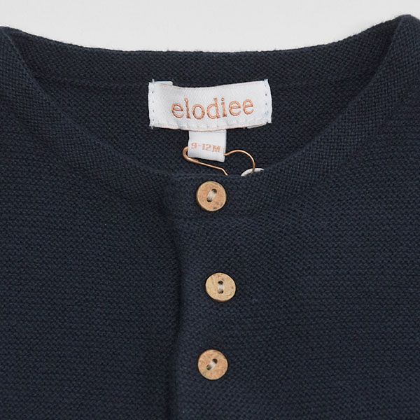 オーガニックコットン ベビー ニットショートロンパース(半袖) AIDAN