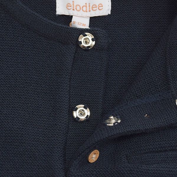 オーガニックコットン ベビー ニットショートロンパース(半袖) AIDAN