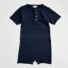 オーガニックコットン ベビー ニットショートロンパース(半袖) AIDAN
