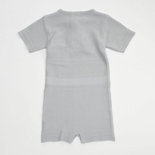 オーガニックコットン ベビー ニットショートロンパース(半袖) AIDAN