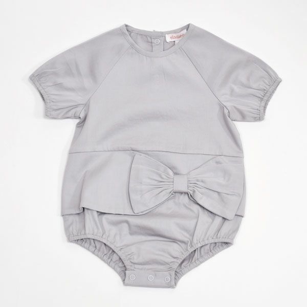 オーガニックコットン ベビー サテンロンパース(半袖) DEVINA