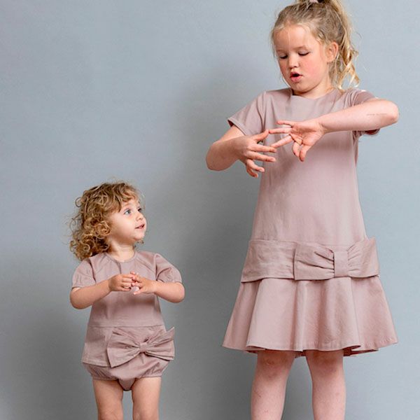 オーガニックコットン ベビー サテンロンパース(半袖) DEVINA