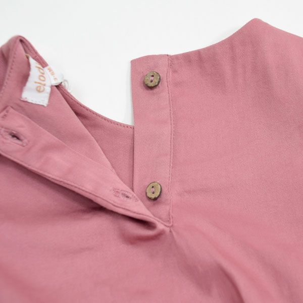 オーガニックコットン ベビー サテンロンパース(半袖) LEAH