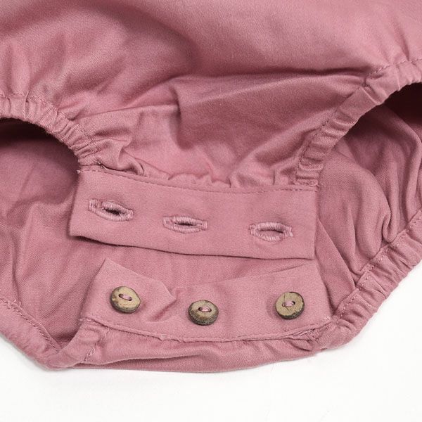 オーガニックコットン ベビー サテンロンパース(半袖) LEAH
