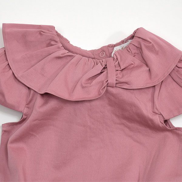 オーガニックコットン ベビー サテンロンパース(半袖) KADISHA