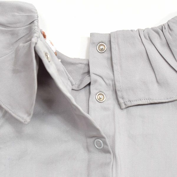 オーガニックコットン ベビー サテンロンパース(半袖) KADISHA