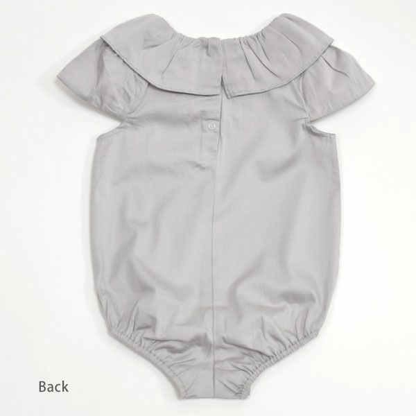 オーガニックコットン ベビー サテンロンパース(半袖) KADISHA