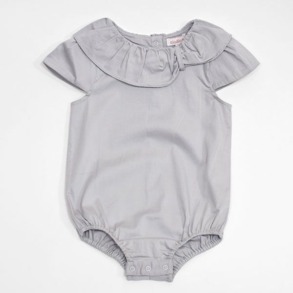 オーガニックコットン ベビー サテンロンパース(半袖) KADISHA