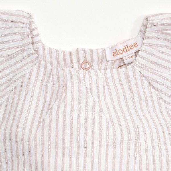 オーガニックコットン ベビー キャップスリーブロンパードレス JULIA