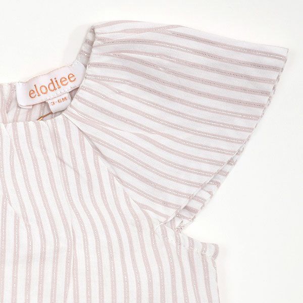 オーガニックコットン ベビー キャップスリーブロンパードレス JULIA