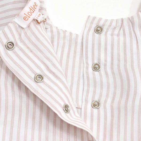 オーガニックコットン ベビー キャップスリーブロンパードレス JULIA