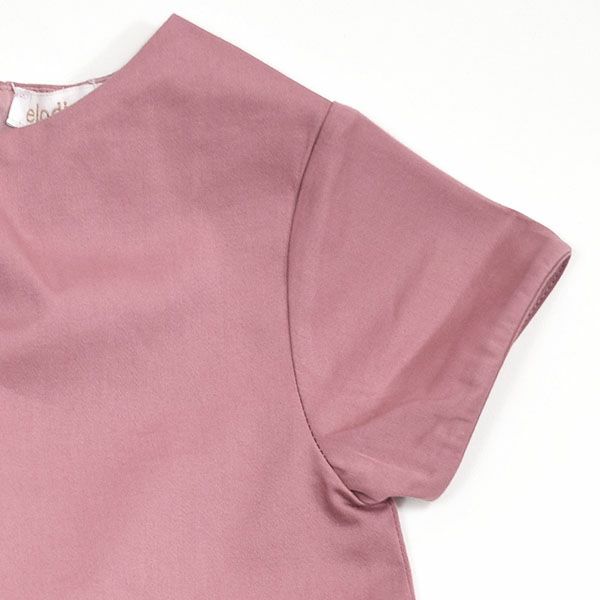 オーガニックコットン ベビー サテンドレス(半袖) LILLIE