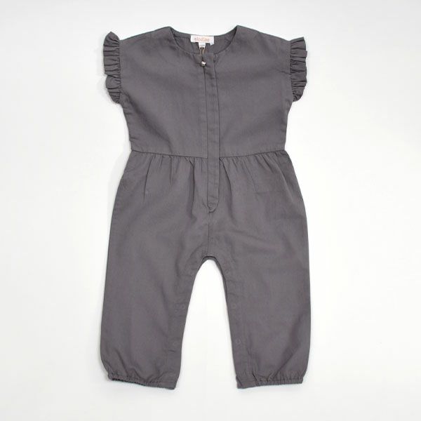 オーガニックコットン ベビー フリルスリーブジャンプスーツ SHAINE