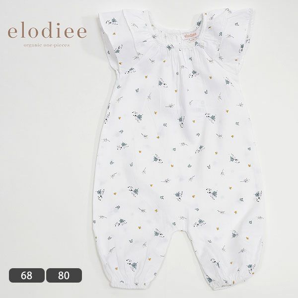 オーガニックコットン ベビー フリルスリーブジャンプスーツ SERAFINA