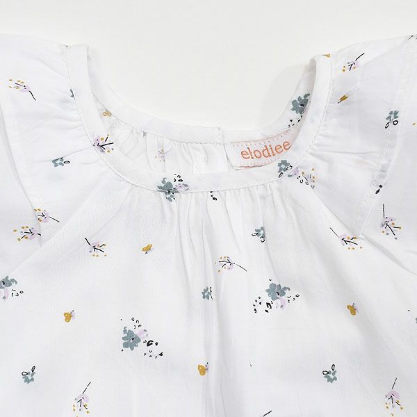 オーガニックコットン ベビー フリルスリーブジャンプスーツ SERAFINA