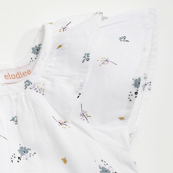 オーガニックコットン ベビー フリルスリーブジャンプスーツ SERAFINA