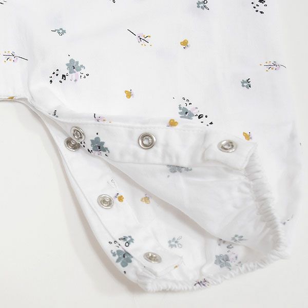 オーガニックコットン ベビー フリルスリーブジャンプスーツ SERAFINA