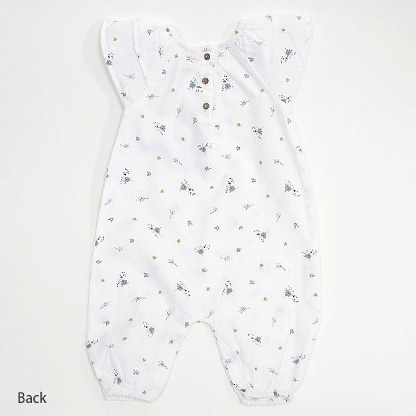 オーガニックコットン ベビー フリルスリーブジャンプスーツ SERAFINA