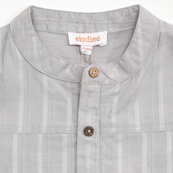 オーガニックコットン ベビー ドビー織りプレイスーツ(半袖)  ZANE