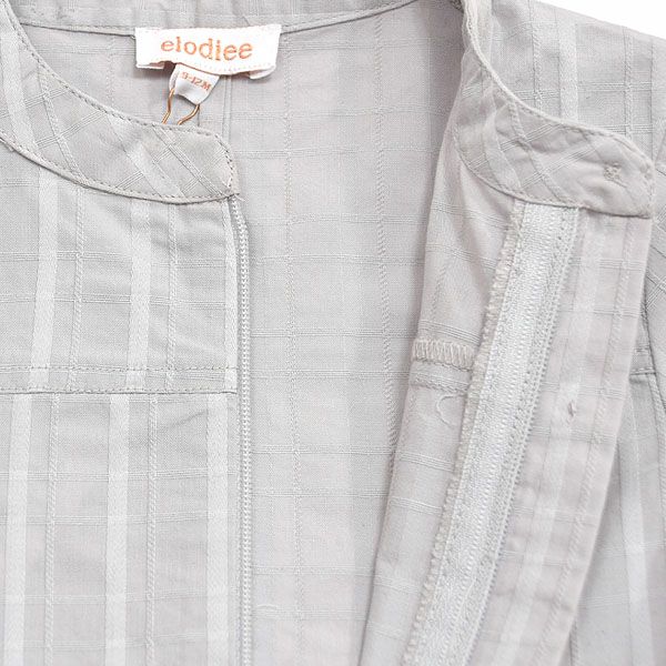 オーガニックコットン ベビー ドビー織りプレイスーツ(半袖)  ZANE