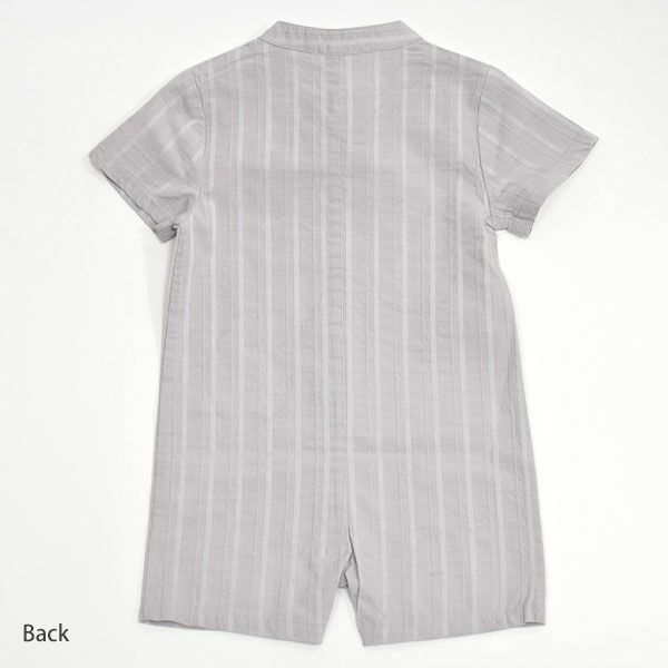 オーガニックコットン ベビー ドビー織りプレイスーツ(半袖)  ZANE