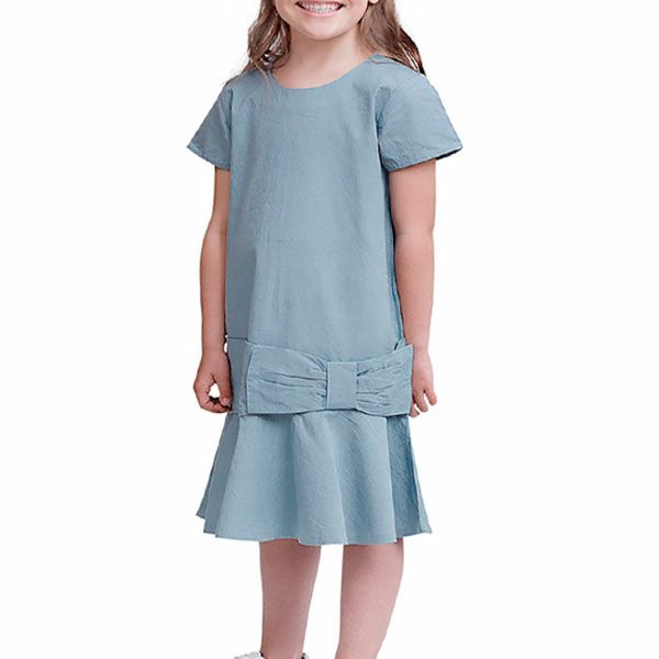 オーガニックコットン キッズ Aラインドレス(半袖) ELLE