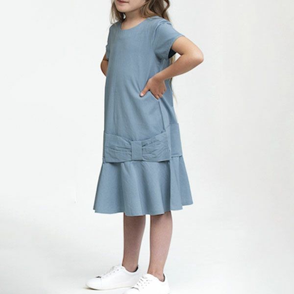 オーガニックコットン キッズ Aラインドレス(半袖) ELLE