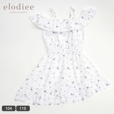 オーガニックコットン キッズ オフショルダードレス フラワー MELODY